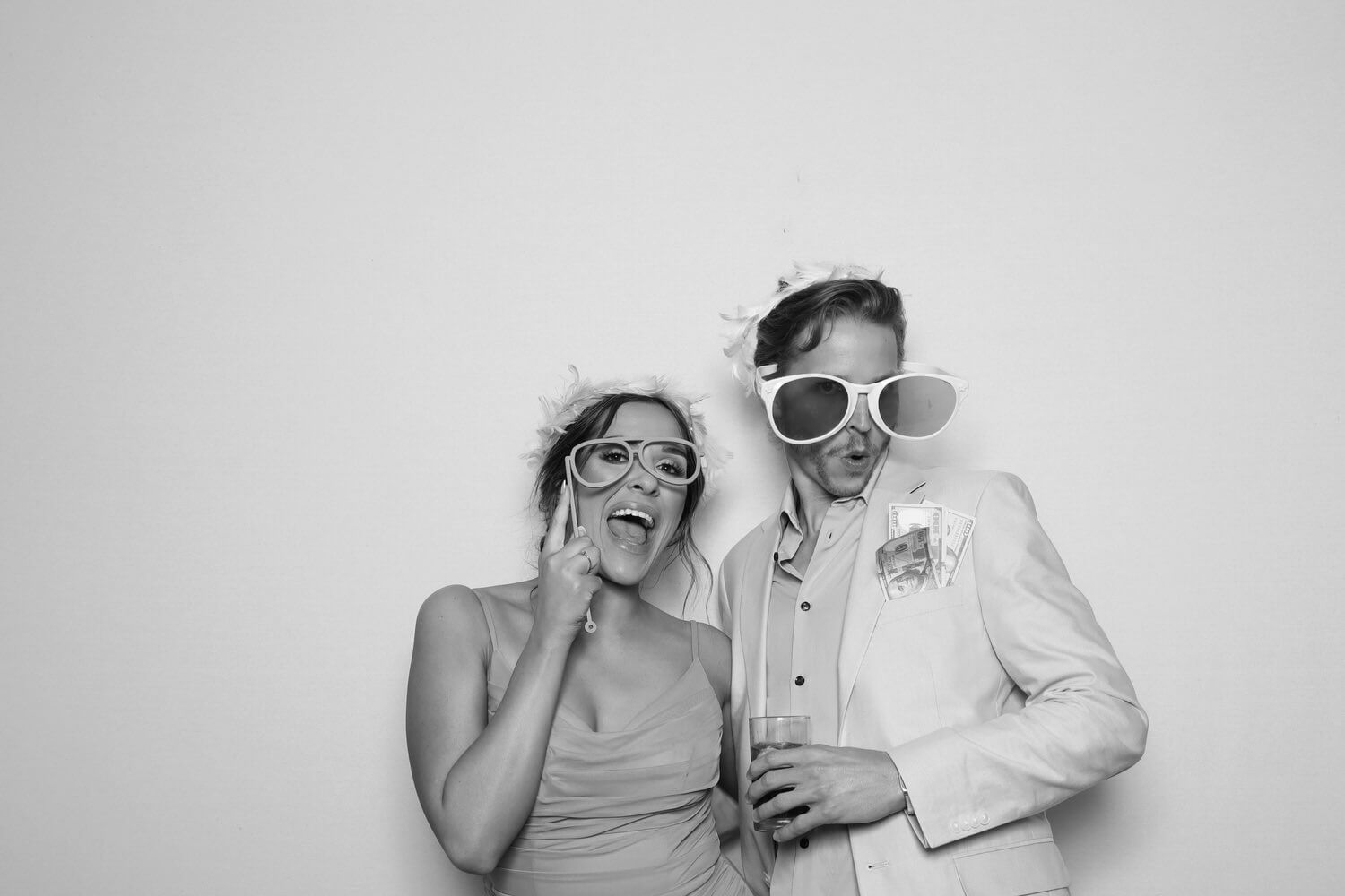 Lafayette,LA, Glam Photo Booth - Glamourous Black and white photo booth